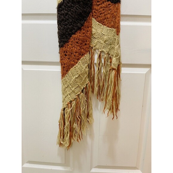 Lucky Brand Scarf Knit Wool Blend Fringe Hem - Picture 2 of 6